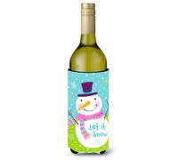 Caroline's Treasures VHA3017LITERK Botella de vino navide?a ""Let it Snow"", mu?eco de nieve, multicolor, 750 ml