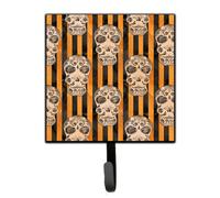 """"Caroline's Treasures Watercolor Halloween Day of the Dead Head Wall Hook Small Multicolor""""