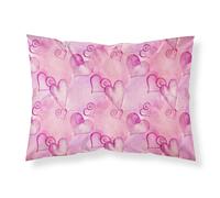 """"Caroline's Treasures Watercolor Hot Pink Hearts Pillowcase Standard Multicolor""""