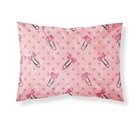 """"Caroline's Treasures Watercolor Paper Clips and Polka dots Pink Pillowcase Standard Multicolor""""