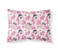 """"Caroline's Treasures Watercolor Pink Flowers and Perfume Pillowcase Standard Multicolor""""