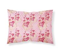 """"Caroline's Treasures Watercolor Pink Love Letter Pillowcase Standard Multicolor""""