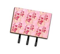 """"Caroline's Treasures Watercolor Pink Love Letter Wall Hook Triple Multicolor""""