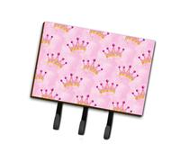 """"Caroline's Treasures Watercolor Princess Crown on Pink Wall Hook Triple Multicolor""""