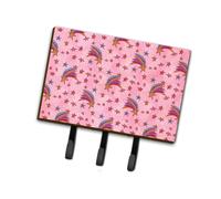 """"Caroline's Treasures Watercolor Shooting Stars on Pink Wall Hook Triple Multicolor""""