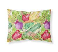 """"Caroline's Treasures Watercolor Vegetables Farm to Table Pillowcase Standard Multicolor""""