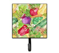 """"Caroline's Treasures Watercolor Vegetables Farm to Table Wall Hook Small Multicolor""""