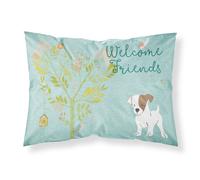 """"Caroline's Treasures Welcome Friends Terrier Jack Russell Puppy Pillowcase Standard""""