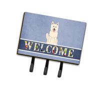 """"Caroline's Treasures Welcome White German Shepherd Wall Hook Triple""""