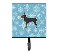""""Caroline's Treasures Winter Snowflake Toy Fox Terrier Leash or Key Holder BB3487SH4 Small Multicolor""""