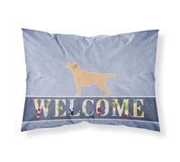""""Caroline's Treasures Yellow Labrador Retriever Welcome Pillowcase Standard Multicolor""""