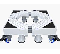 CarolynDesign Soporte de pedestal para lavadora, base ajustable móvil multifuncional con ruedas giratorias de bloqueo de 4 x 2 y 8 pies fuertes para lavadora, secadora y refrigerador (L)