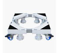 CarolynDesign Soporte de pedestal para lavadora, base ajustable multifuncional móvil con ruedas giratorias de bloqueo de 4 x 2 y 8 pies fuertes (estándar (8 pies + 4 x 2 ruedas + 4 x 1 bar))