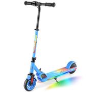 Caroma Adulti Scooter Elettrico 180W Motore, MAX 8km e 16km/h Velocità massima, 6 “pneumatici, portatile Scooter Elettrico, Scooter motorizzato con Sistema di frenatura, Cool Blue