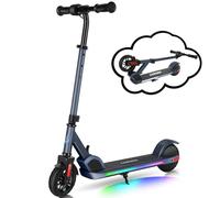 CAROMA Patinete Electrico(8-10-12 años), Autonomía Máxima 6 KM, Máx.16 KM/H, Patinete Niños Liviano E Patinete, Regalo para Niños y Adolescentes(Azul)
