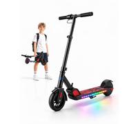 Caroma - Patinete eléctrico para niños de 6 a 12 años, Motor 150 W hasta 16 km/h, Alcance de 12 km, Patinete eléctrico Plegable con Luces de Colores y Pantalla LED, Velocidad y Altura