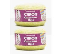 Caron Colorama Halo Striped - Paquete de 2 hilos de 481 yardas/8 onzas ácidas, 71% acrílico, 18% nailon, 11% poliéster