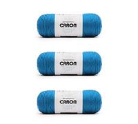 Caron - Hilo Simply Soft acrílico de tejido y ganchillo, estambre 4 (mediano), 170 g, acrílico, 288 m, tejido y ganchillo, 3 unidades, azul cobalto