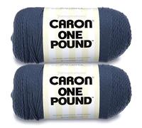 Caron One Pound Cape Cod - Ovillo de hilo azul, paquete de 2 unidades de 454 g, acrílico, 4 medianos (peinado), 812 yardas, tejido/ganchillo