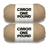 Caron One Pound Lace - Ovillo de hilo de encaje, paquete de 2 de 16 onzas, acrílico, 4 medianos (peinado), 812 yardas, tejido/ganchillo