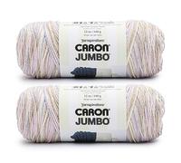 Caron Ovillo de lana jumbo, concha marina, paquete de 2