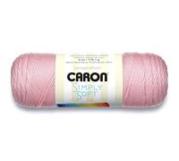 Caron Ovillo de Lana Maciza Simply Soft (4), Calibre Medio, 100% acrílico, 100% acrílico, Rosa Suave, 170 g