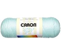 Caron Ovillo de Lana Maciza Simply Soft (4), Calibre Medio, 100% acrílico, 100% acrílico, Soft Green, 170 g