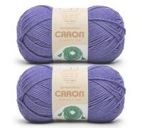 Caron Simply ME - Hilo de amatista - Paquete de 2 unidades de 7 onzas - 62% acrílico, 20% nailon, 18% lana - #5 voluminoso - 246 yardas - Tejido/ganchillo
