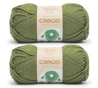 Caron Simply ME - Hilo de peridoto - Paquete de 2 unidades de 7 onzas - 62% acrílico, 20% nailon, 18% lana - #5 voluminoso - 246 yardas - Tejido/ganchillo