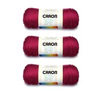 Caron, Simply Soft, Hilo acrílico de tejido y ganchillo, estambre 4 (mediano), 170 g, acrílico, 288 m, tejido y ganchillo, 3 unidades, Fucsia