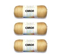 Caron Simply Soft - Hilo de maíz otoñal, paquete de 3 unidades de 170 gramos/6 onzas, acrílico, 4 medianos (peinado), 315 yardas, tejido/ganchillo
