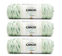 Caron Simply Soft - Hilo moteado, salvia blanca, paquete de 3