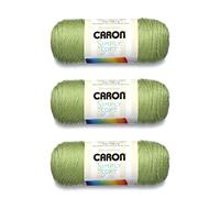 Caron Simply Soft - Ovillo de color pistacho, paquete de 3 unidades de 6 onzas, acrílico, 4 medianos (peinado), 315 yardas, tejido/ganchillo