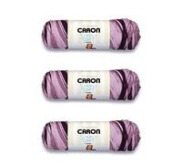 Caron Simply Soft - Ovillo de lana color morado uva degradado, paquete de 3 unidades de 141 gramos/5 onzas, acrílico, 4 medianos (peinado), 235 yardas, tejido/ganchillo