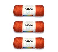 Caron Simply Soft - Ovillo de lana de calabaza, paquete de 3 unidades de 6 onzas, acrílico, 4 medianos (peinado), 315 yardas, tejer, ganchillo y manualidades