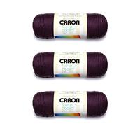 Caron Simply Soft - Ovillo perfecto ciruela, paquete de 3 unidades de 6 onzas, acrílico, 4 medianos (peinado), 315 yardas, tejido/ganchillo