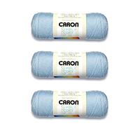 Caron Simply Soft Soft - Hilo azul suave, paquete de 3 unidades de 170 g, acrílico, 4 medianos (peinado), 315 yardas, tejido/ganchillo