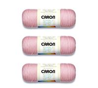 Caron Simply Soft Soft Pink Yarn - Paquete de 3 unidades de 170 g/6 oz - Acrílico - 4 medianos (peor) - 315 yardas - Tejido/ganchillo