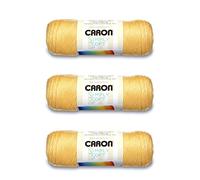 Caron Simply Soft Sunshine - Ovillo de lana (3 unidades, 170 g), acrílico, 4 medianos (peinado), 315 yardas, tejido/ganchillo