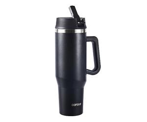 CAROTE Botella Termica con Pajita y Tapa 1200ml, Botella Agua Acero Inoxidable, Termo Agua Fria Deportiva, para Adultos, Deporte, Oficina, Yoga, Ciclismo, Botella Agua Niños, Sin BPA