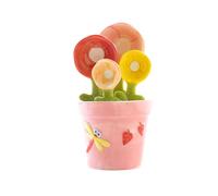 carotoe 4 encantadores utensilios de medición de flores de cerámica con tres ruedas para cocinar y servir con balances de medición claros, utensilios de cerámica para flores