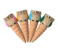 carotoe 4 estacas de riego de plantas de terracota con forma de búho, picos de riego automático para plantas en maceta, picos de riego automático