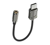 carotoe Adaptador de sonido USB portátil a 3,5 mm con convertidores de sonido de diseño trenzado, adecuado para enlace de escucha profesional