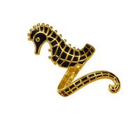 carotoe Anillos de caballito de mar con diseños únicos de gota de aceite, adorno para entusiastas de la moda y amantes del arte que buscan estilos individuales, caballito de mar único, talla única