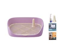 carotoe Baño para perros con marco reforzado, parte inferior antideslizante, fácil limpieza, inodoro para mascotas para espacios pequeños, bandeja de baño para perros