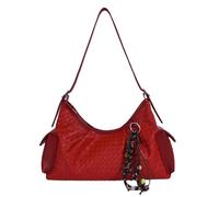 carotoe Bolsos pequeños cruzados para mujer, bolso de hombro con correa ajustable, bolso Hobos con correa ajustable para las axilas, Red, without pendant