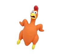 carotoe Bonito juguete chirriante de látex con forma de pollo, juguete masticable para razas pequeñas y medianas, accesorio interactivo para mascotas, adorable chirriador para perros