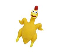 carotoe Bonito juguete chirriante de látex con forma de pollo, juguete masticable para razas pequeñas y medianas, accesorio interactivo para mascotas, adorable chirriador para perros
