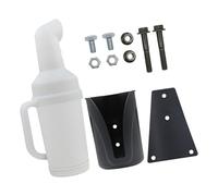 carotoe Botella de arena para carrito con asa y soporte de base seguro, incluye 4 tornillos para una instalación sencilla en modelos de coche club, contenedor de arena impermeable para golf