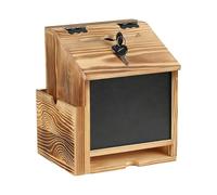 carotoe Buzón de sugerencias de madera con seguridad y amplio espacio para guardar formularios, bolígrafos o boletas, sugerencias de madera con ranura y
